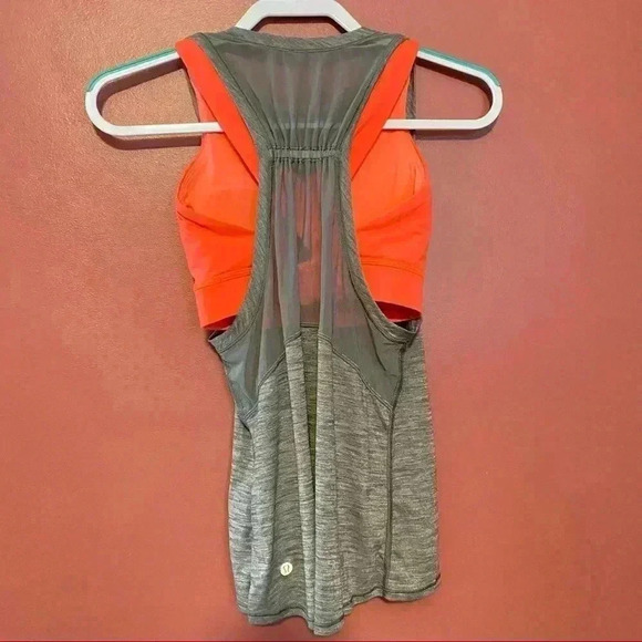 Lululemon Gray Tank Sport Bra Attached - Picture 7 of 8